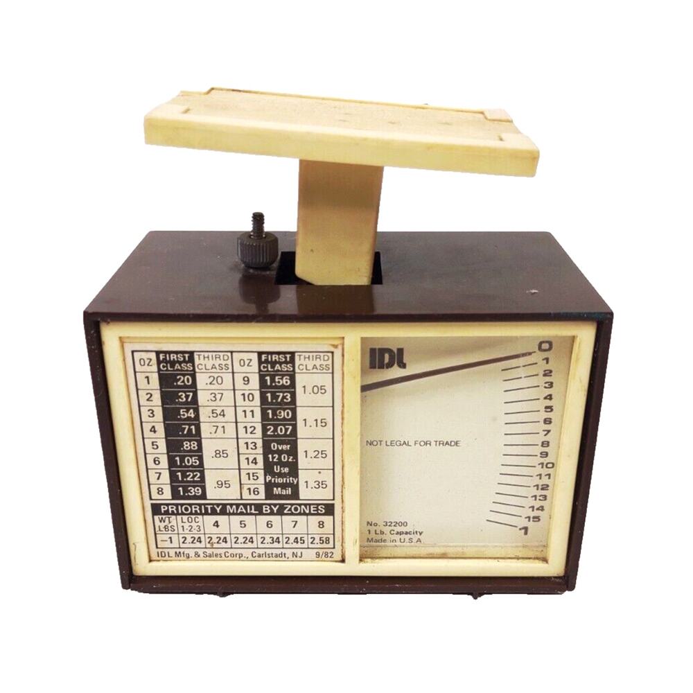 Vintage 1988 IDL Postal Priority Mail Rate Scale No. 32200 Tested 1lb Capacity